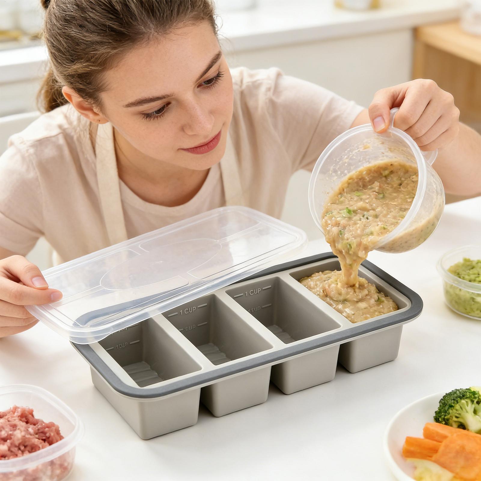 Meal Prep Template - Силиконовые формы для заморозки: контейнеры для