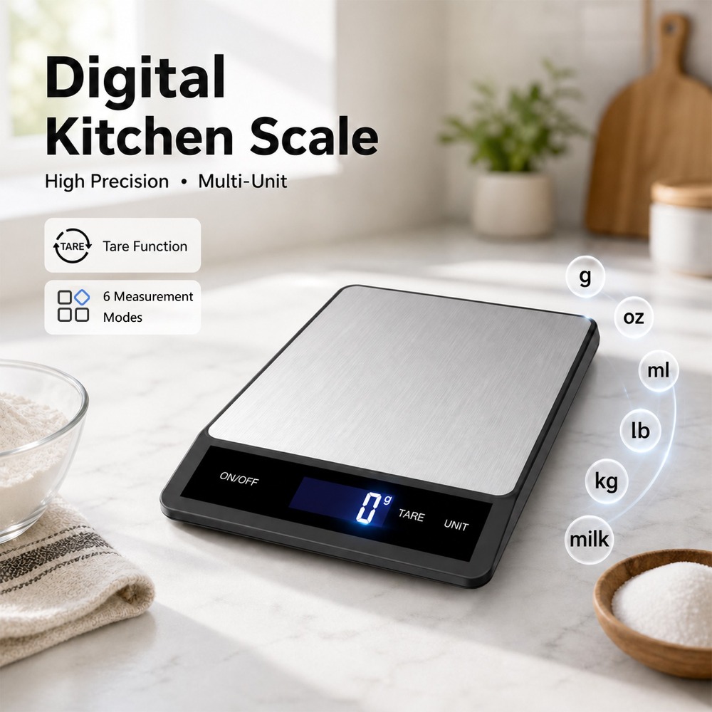 Meal Prep Kitchen - Водонепроницаемые цифровые кухонные весы 10 кг