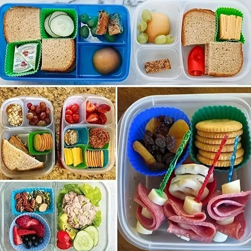 ● 12/24 шт. силиконовые раздел – обзор и цена Meal Prep Template