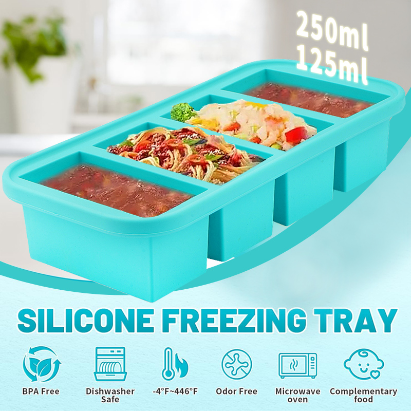 4-х покрытых силиконовых форм  – обзор и цена Meal Prep Template