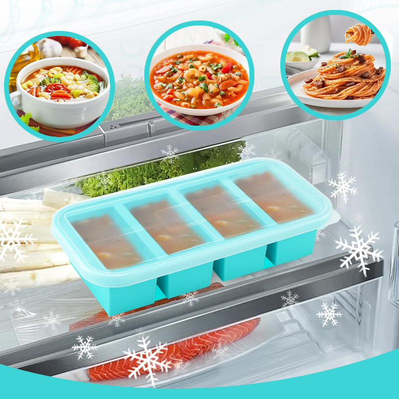 4-х покрытых силиконовых форм  – обзор и цена Meal Prep Template