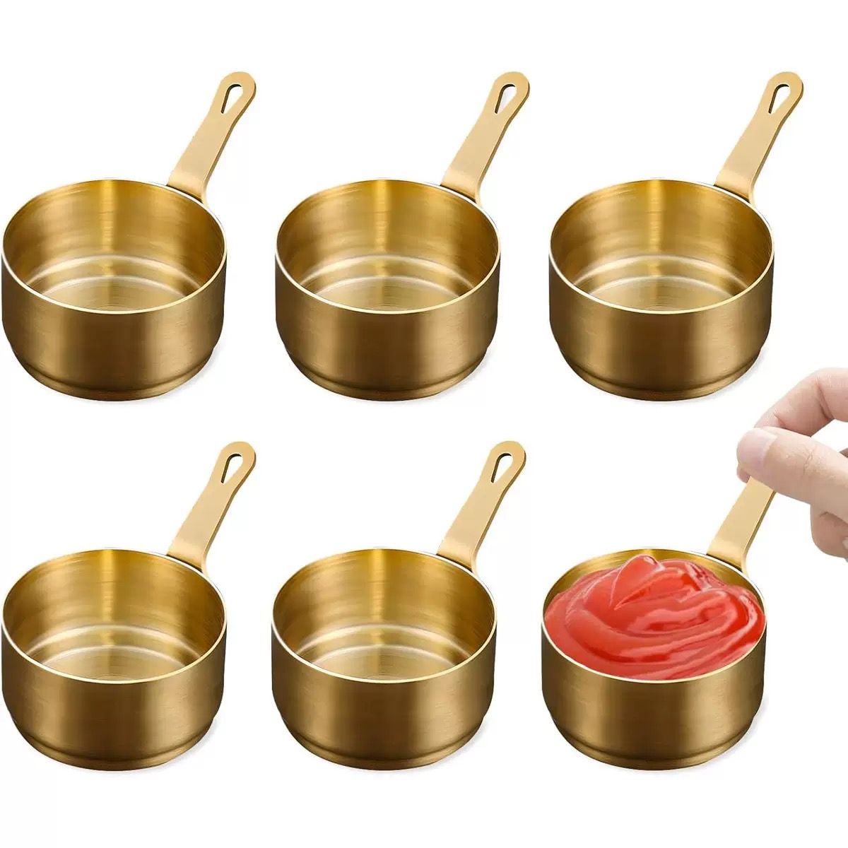 Мини-чашка для соуса из нержав – обзор и цена Sauce Dipping Cup