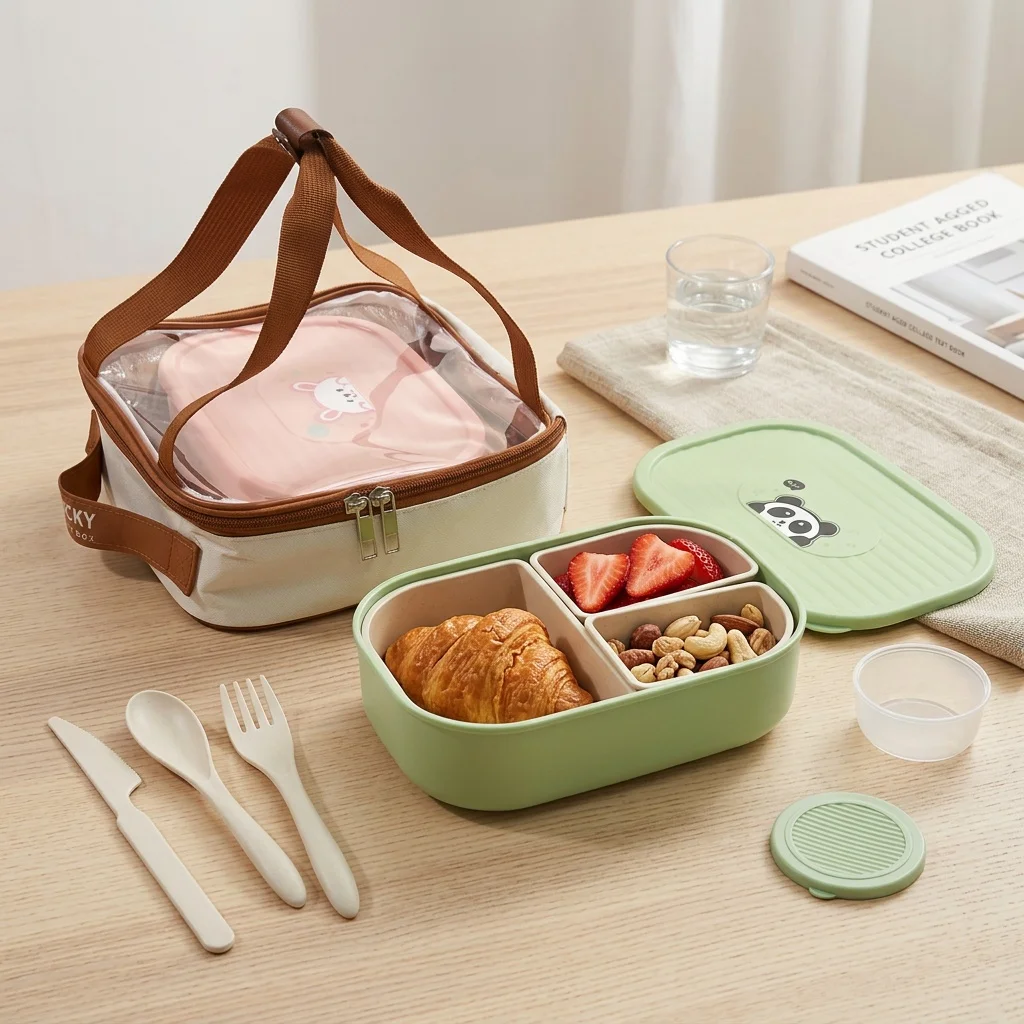 Детский ланч-бокс с крышкой, 3 – обзор и цена Meal Prep Or Prep Meal